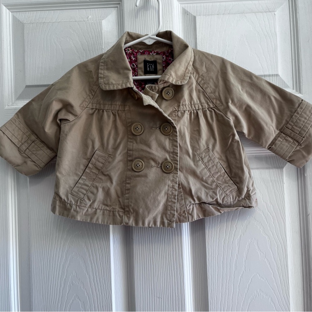 GAP Kids Beige Double-Breasted Pea Coat 4T 90’s